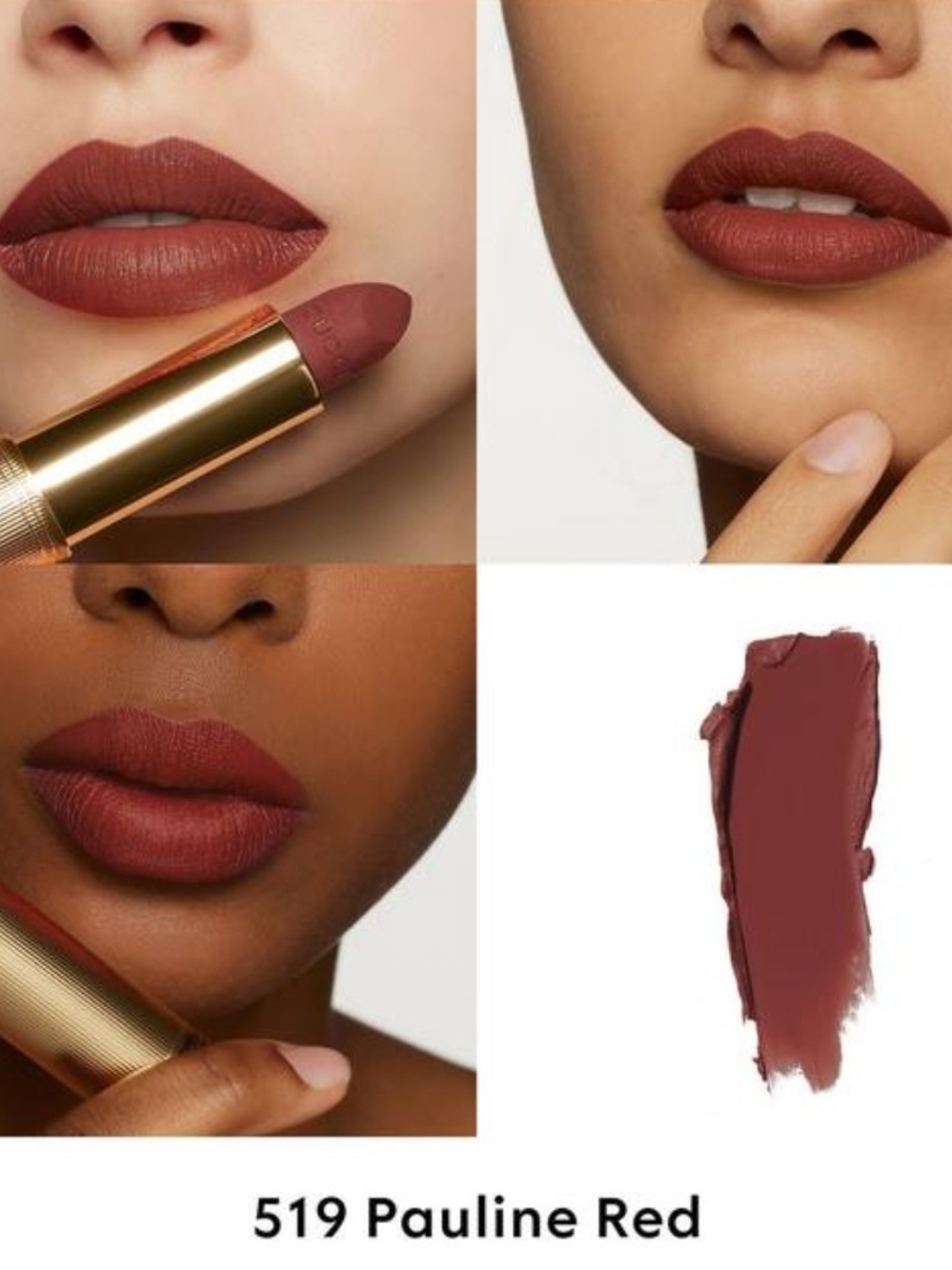 Gucci Pauline Red Matte Lipstick - Rich Brick Red
